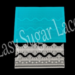 Silicone ANTIQUE CAKE LACE Mat / Mold for Edible Sugar Lace (whole mat) Chantilly Lace - Free Shipping