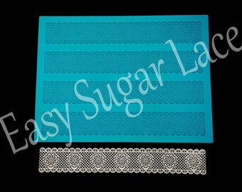 Silicone FLORENTINE CAKE LACE Mat / Mold for Edible Sugar Lace (whole mat) - Free Shipping