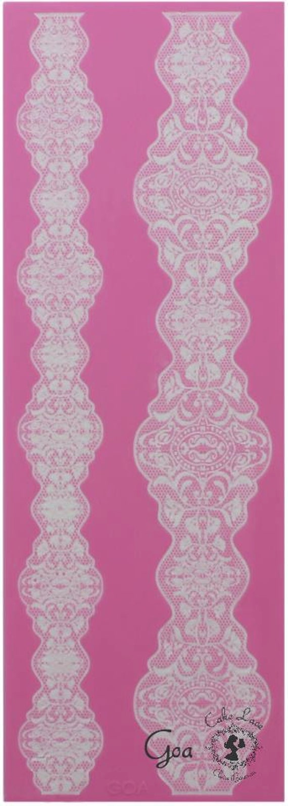 Mold for Edible Sugar Lace by Claire Bowman Silicone DAMASK 3D CAKE LACE Mat