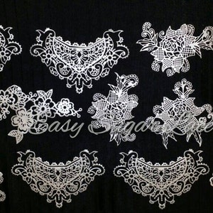 SWEET LACE Cake Lace Edible Sugar Lace - FREE Shipping (Black, Gold, Silver, Pink, White)