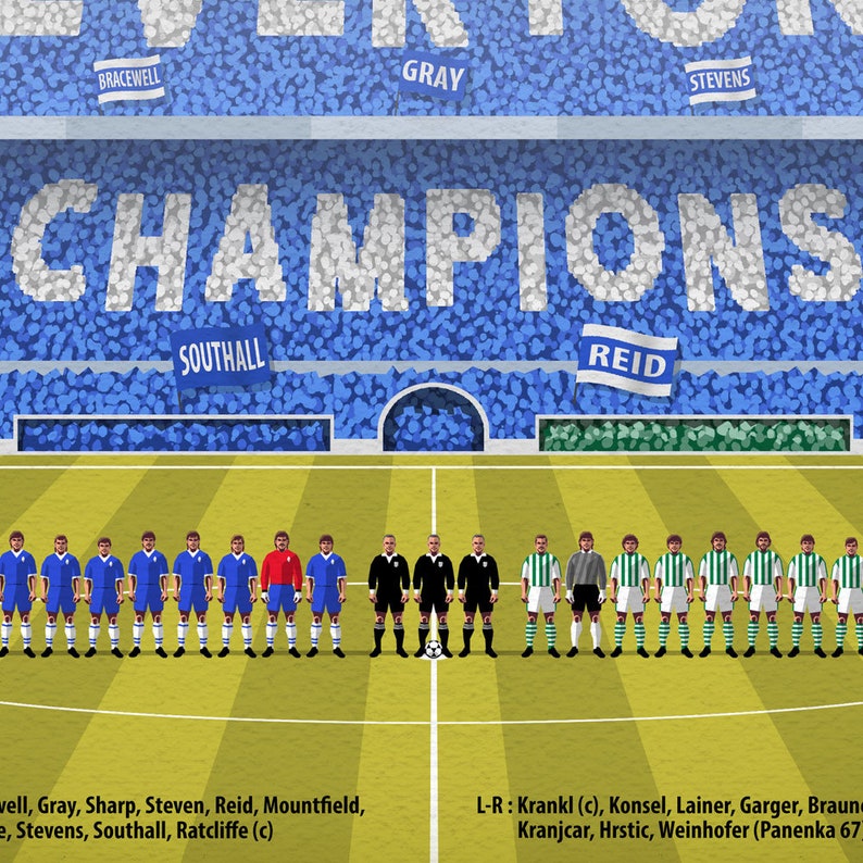 ROTTERDAM 1985 Everton Football European Cup Winners Cup Etsy