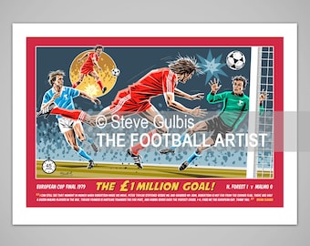 Affiche Finale Coupe D'Europe 1980 – Nottingham Forest Vs Hambourg, Reproduction Art Print, UK