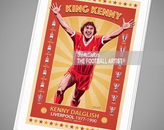 ケニー・ダルグリッシュ　Kenny Dalglish サッカートレカ　サイン ケニー・ダルグリッシュのサイン入りリバプール 16×20 写真