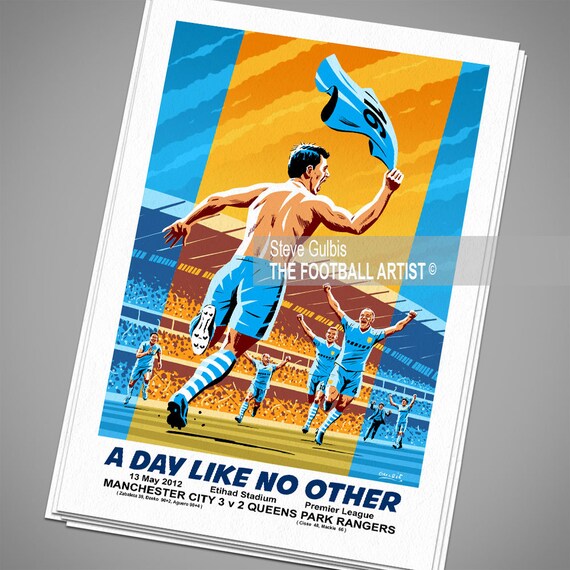 Manchester Champions Of England 12 Sergio Aguero Goal Etsy Manchester Champions Of England 12 Sergio Aguero Goal Etsy