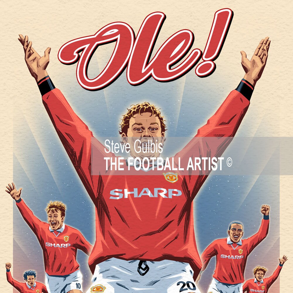 Photo Vintage Originale – Manchester United Solskjaer – Tirage Presse 25x20cm – Farabola