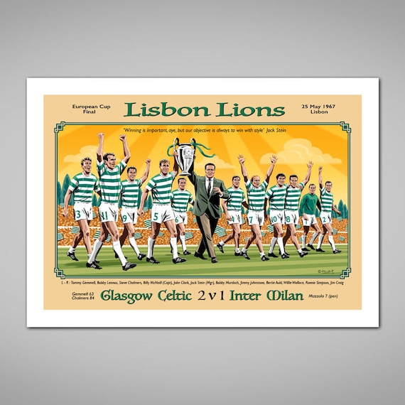 CELTIC PARK STADIUM LISBON LIONS POSTER Wall Art Photo Pic Print Poster A3 A4