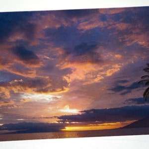 Tropical Sunset Photo Greeting Card, Happy Birthday, Anniversary, Valentine, Romantic, Thank You, Get Well, Engagement, All Purpose