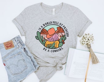 Boho Cowgirl T-Shirt, Cactus Desert Graphic Tee