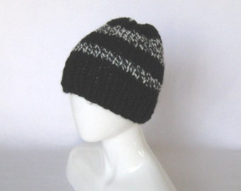 Hand Knit Hat - Men, Women, Unisex - Chunky Hand Knitted Beanie - ready to ship.