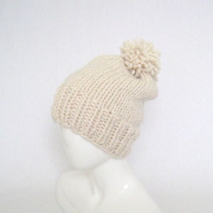 Slouchy Knit Beanie Hat - Hand Knitted Mens/ Women/ Unisex Beanie - ready to ship.