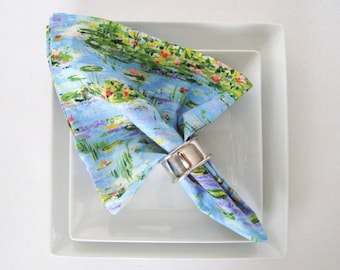 Fabric Napkins - XL Cotton Napkins, Dinner Size Cloth Napkins - Set of 4 Eco Friendly Napkins