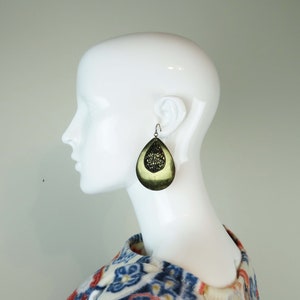 Chandelier Filigree Teardrop Earrings - Dangle Earrings - Vintage Drop Earrings, Vintage Jewelry.