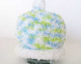 Baby Hat – Ultra Soft Hand Knitted Baby Hat – Hand Knit Baby Hat - Newborn Hat - Baby Gift, Baby Photo Prop