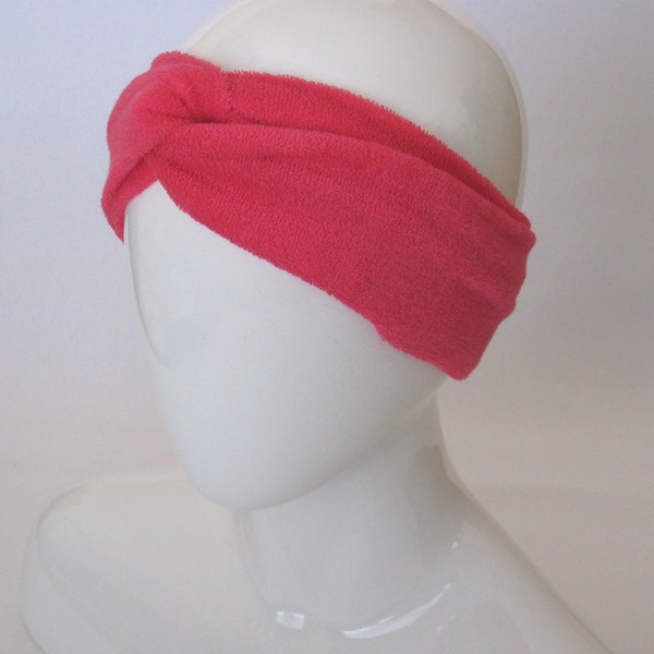 TURBAN STYLE HEADBAND – Turban Twisted Headband - Stretch Terry Cloth Headband - Hair Wrap