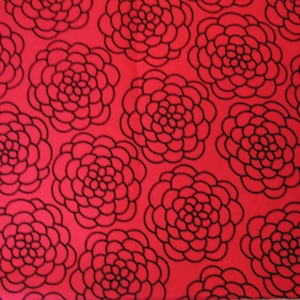 Red Taffeta Fabric - Flocked Taffeta Fabric - Special Occasion Fabric - Formal Wear Fabric - Holiday Fabric