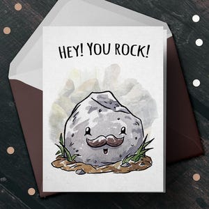 Tarjeta divertida para el Día del Padre con chiste: "Eres genial, papá" - Regalo para el Día del Padre, tarjeta para él, tarjeta para el esposo, tarjeta de cumpleaños para papá, tarjeta de rock and roll