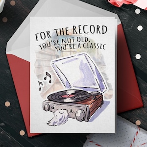 Carte d'anniversaire drôle de papa « Vous êtes un classique » - carte pour père papa pops beau-père, carte de voeux drôle de jeu de mots, blague musique papa