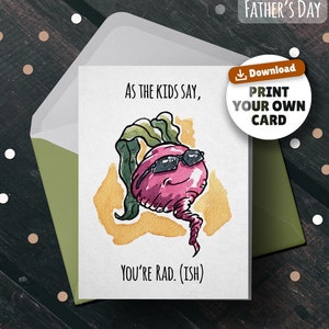 Carte de fête des pères Rad drôle, cadeau de dernière minute téléchargeable pour la fête des pères, carte blague papa, carte d'anniversaire mari pour lui, anniversaire papa drôle