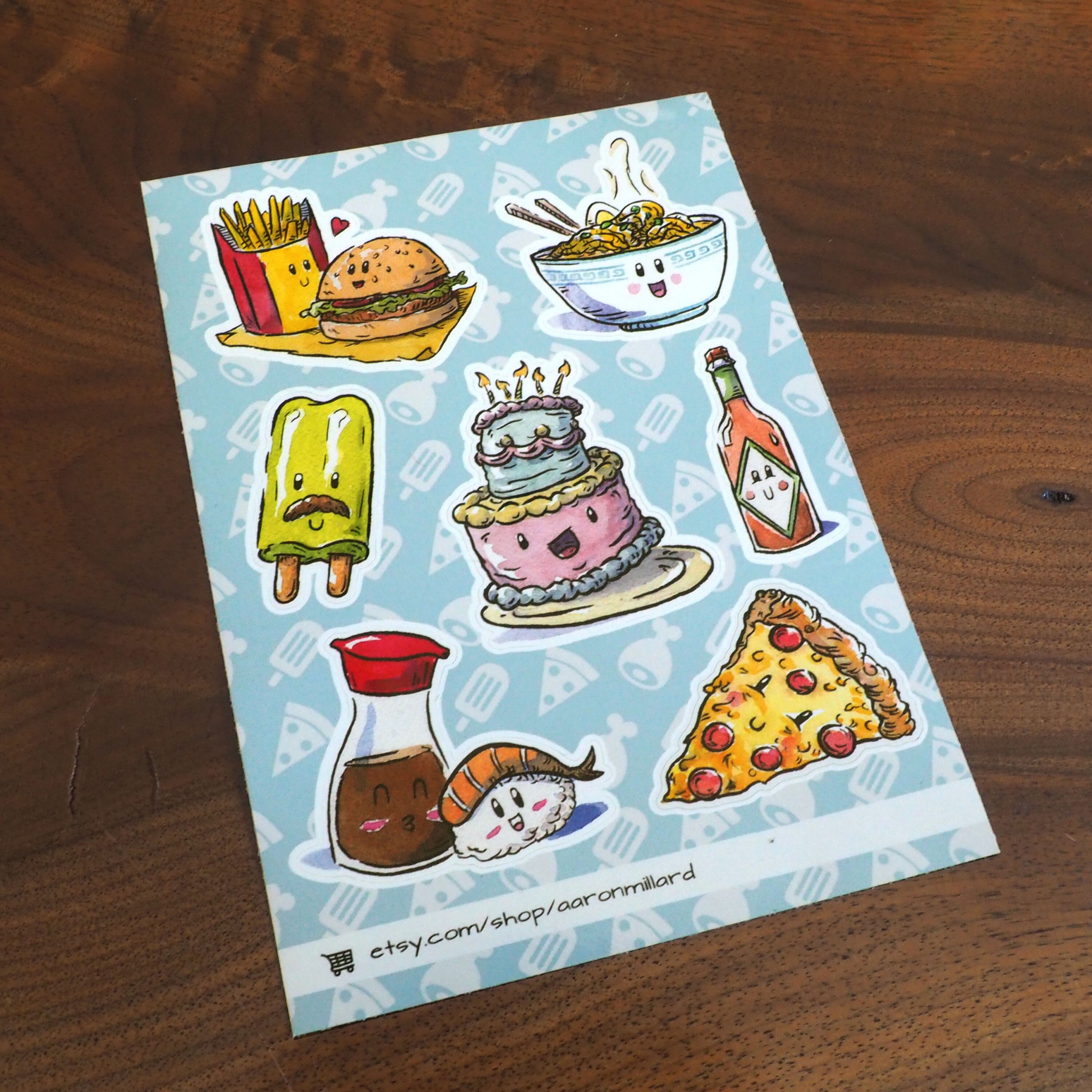 cute food sticker sheet planner stickers laptop stickers etsy