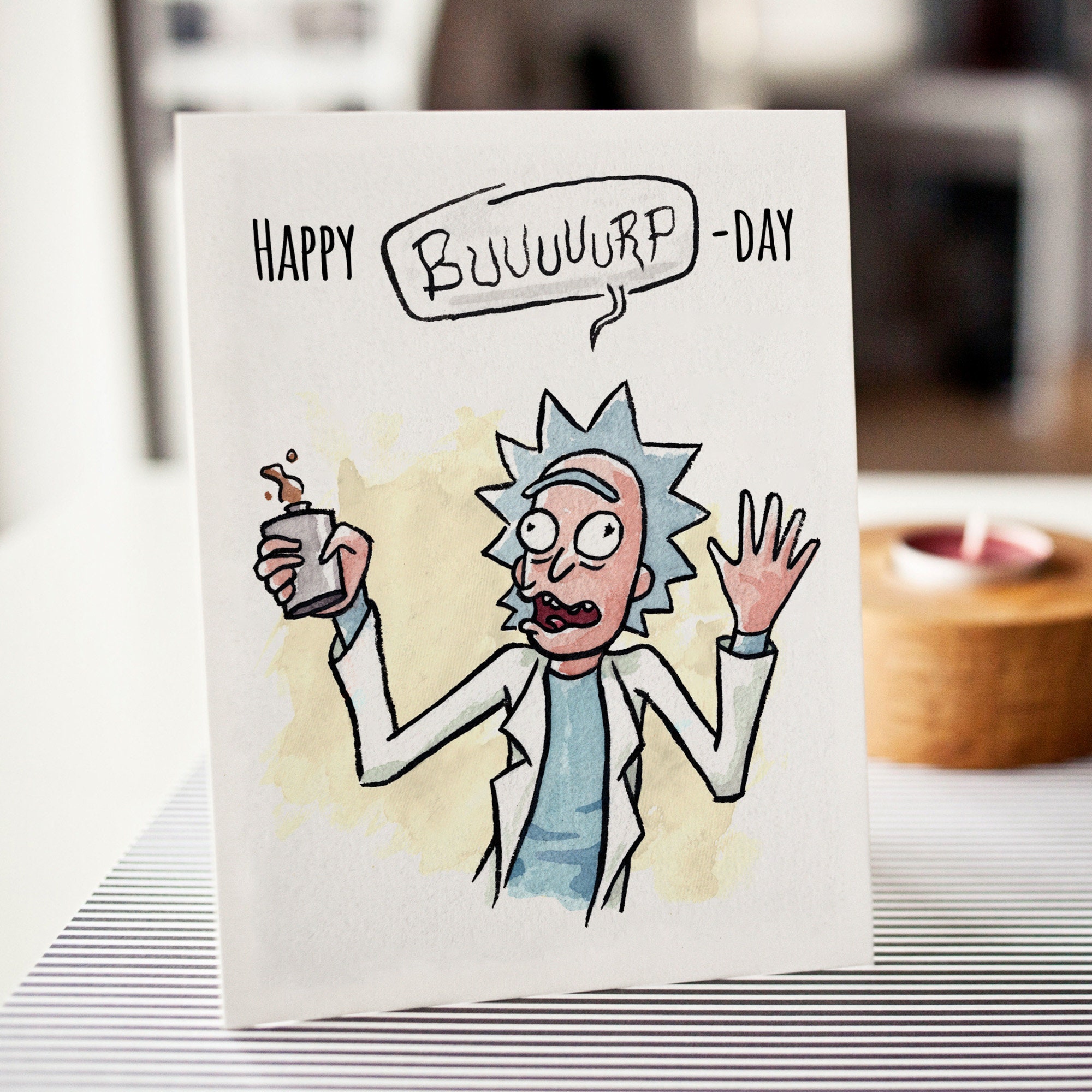 Rick and Morty Birthday Card Happy Buuurp-day | Etsy