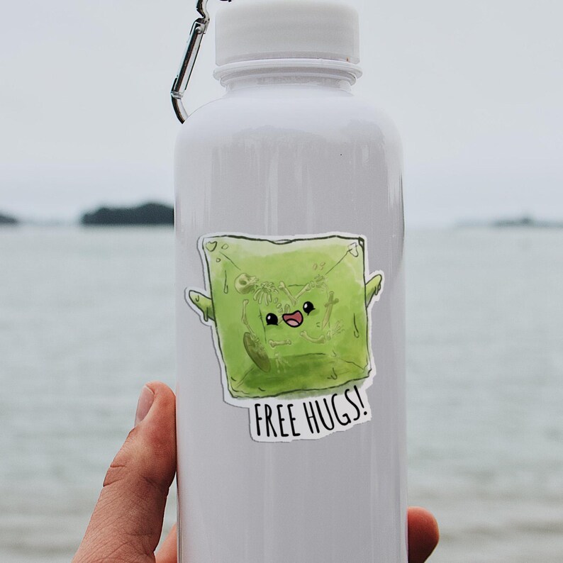 D&D free Hugs Gelatinous Cube Sticker Perfect for Nerdy Friends, RPG