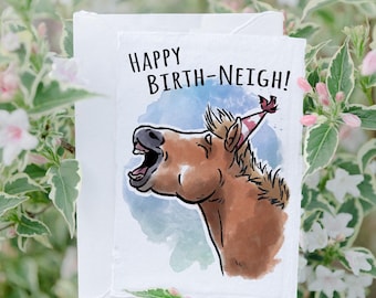 Funny Horse Birthday Cards For Coworker - Hay There Happy Birthday - Custom Birthday Card Funny - View #9