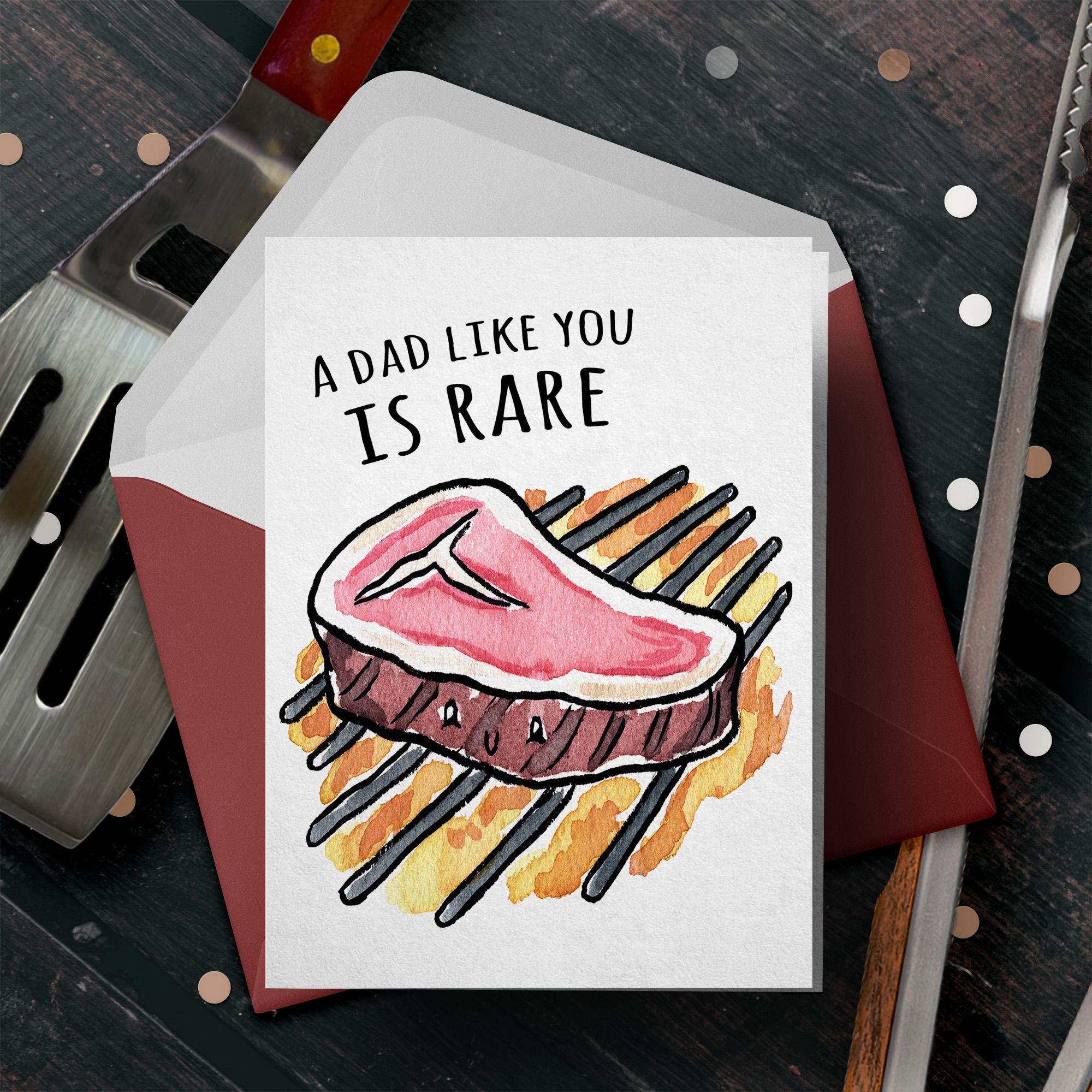 rare father's day card Popup Rare Dad Father's Day Card main image 1