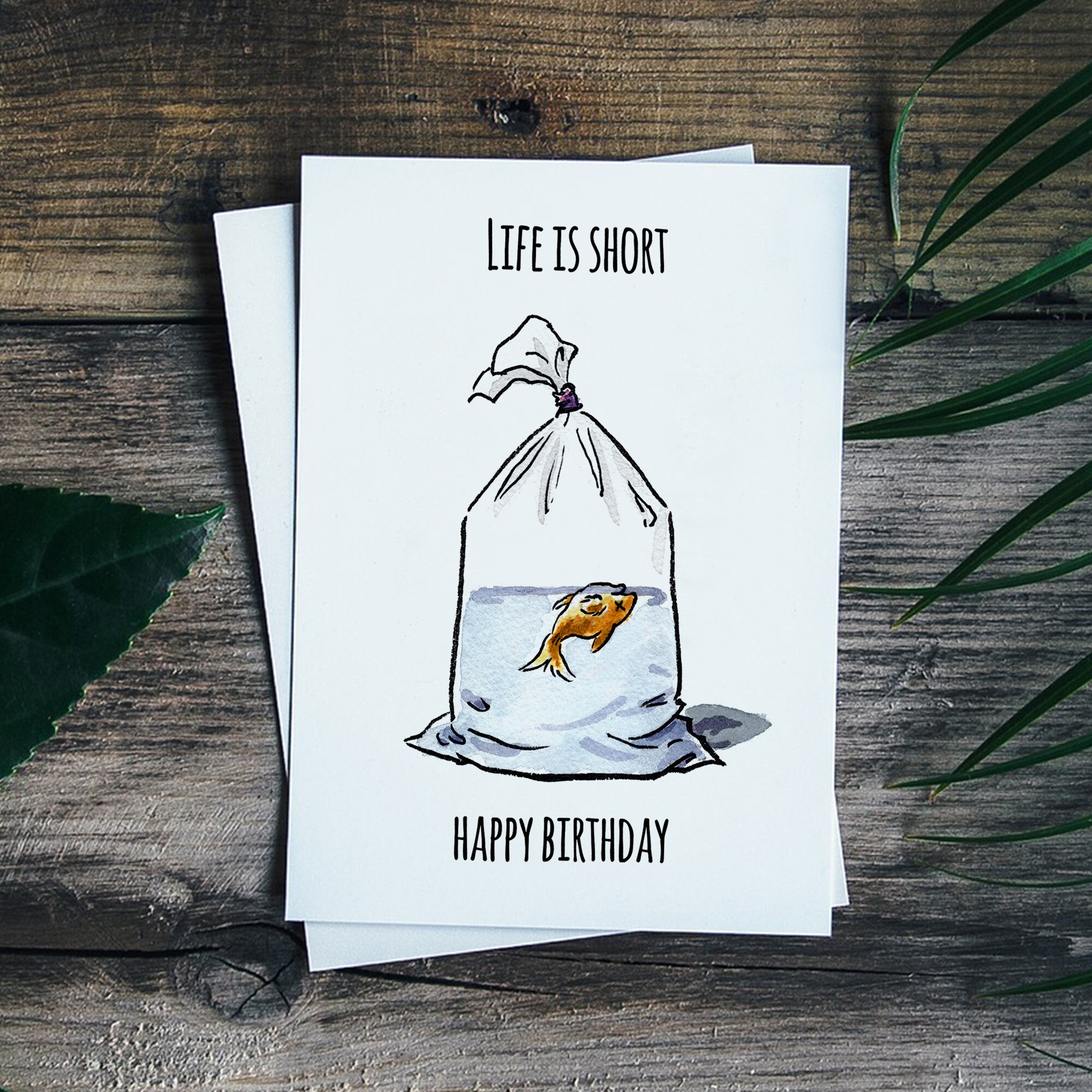 Dark Funny Birthday Card Life is Short Birthday Etsy