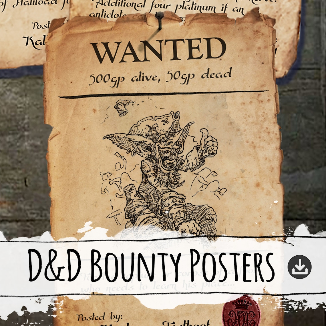 D&D Bounty Poster Starter Pack Editable PDF | Etsy