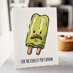 For the Coolest Pop Greeting Card for Father's Day, Dad, Pop, Dad's Day, Father Day, Ice Cream, Funny, Punny, Pun, Cute image 5