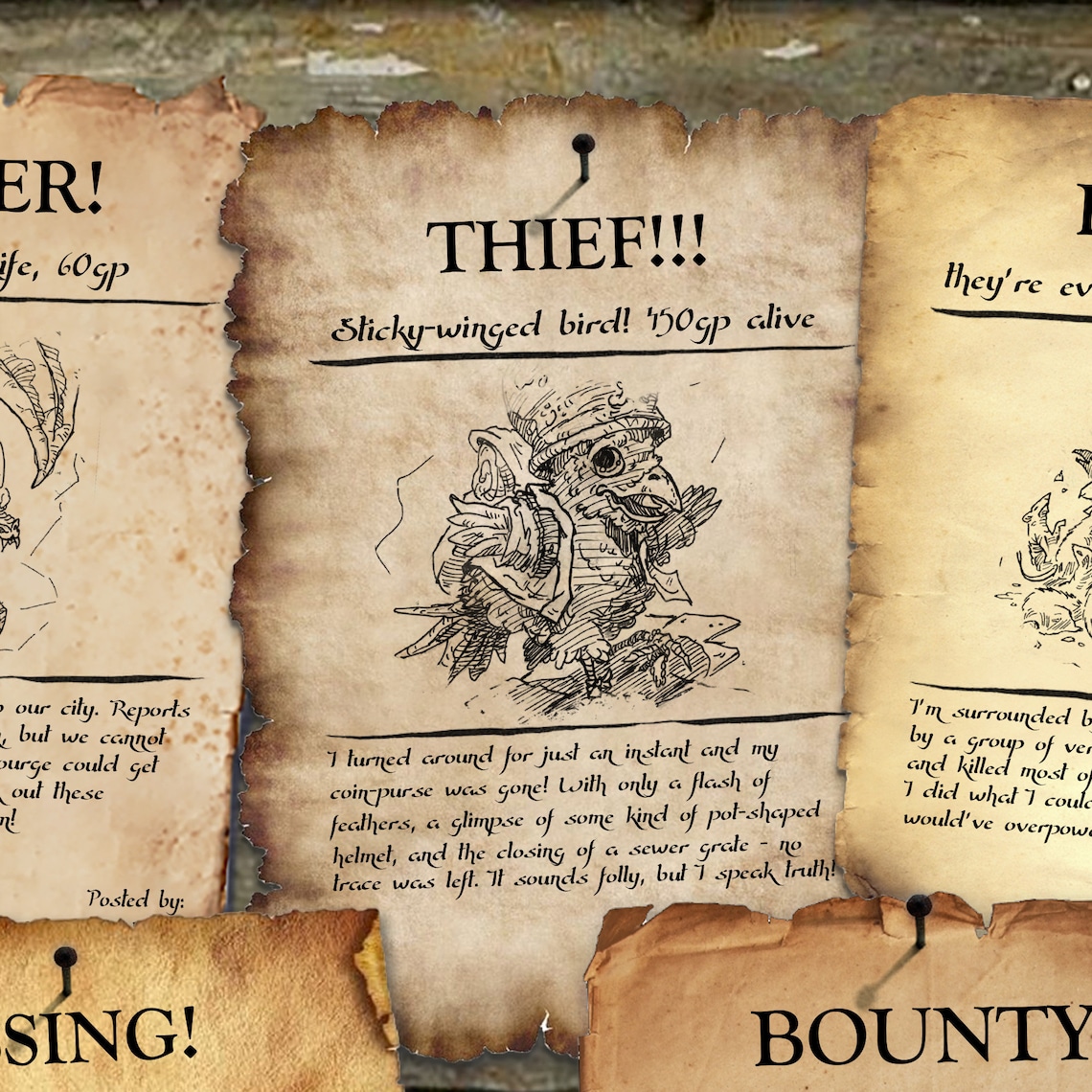 D&D Bounty Poster towns and Cities editable PDF - Etsy