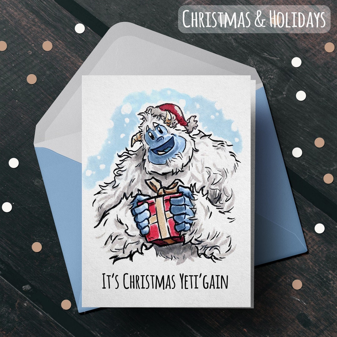 Yeti Christmas Card 