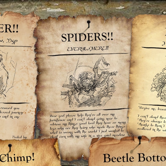 D&D Bounty Poster: Beasts and Insects - Editable RPG Prop (PDF