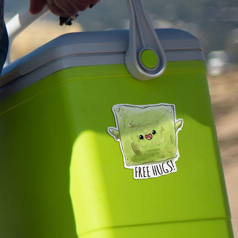 D&D free Hugs Gelatinous Cube Sticker Perfect for Nerdy Friends, RPG