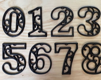 by RCH Hardware Iron Vintage House Number NO-IR830 4 InchFREE Shipping US by RCH Hardware Iron Vintage House Number NO-IR830 4 InchFREE Shipping US