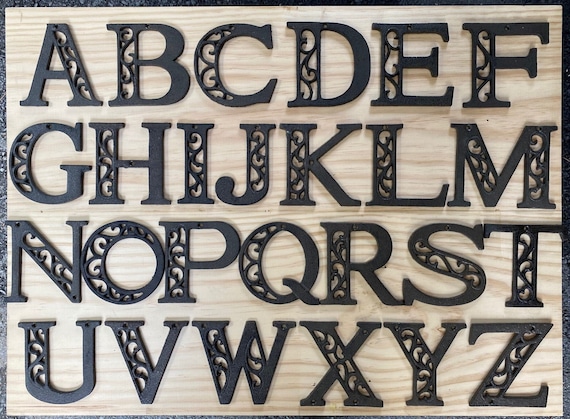 Alphabet Letters Cast Iron Scroll Letter Rustic Victorian - Etsy