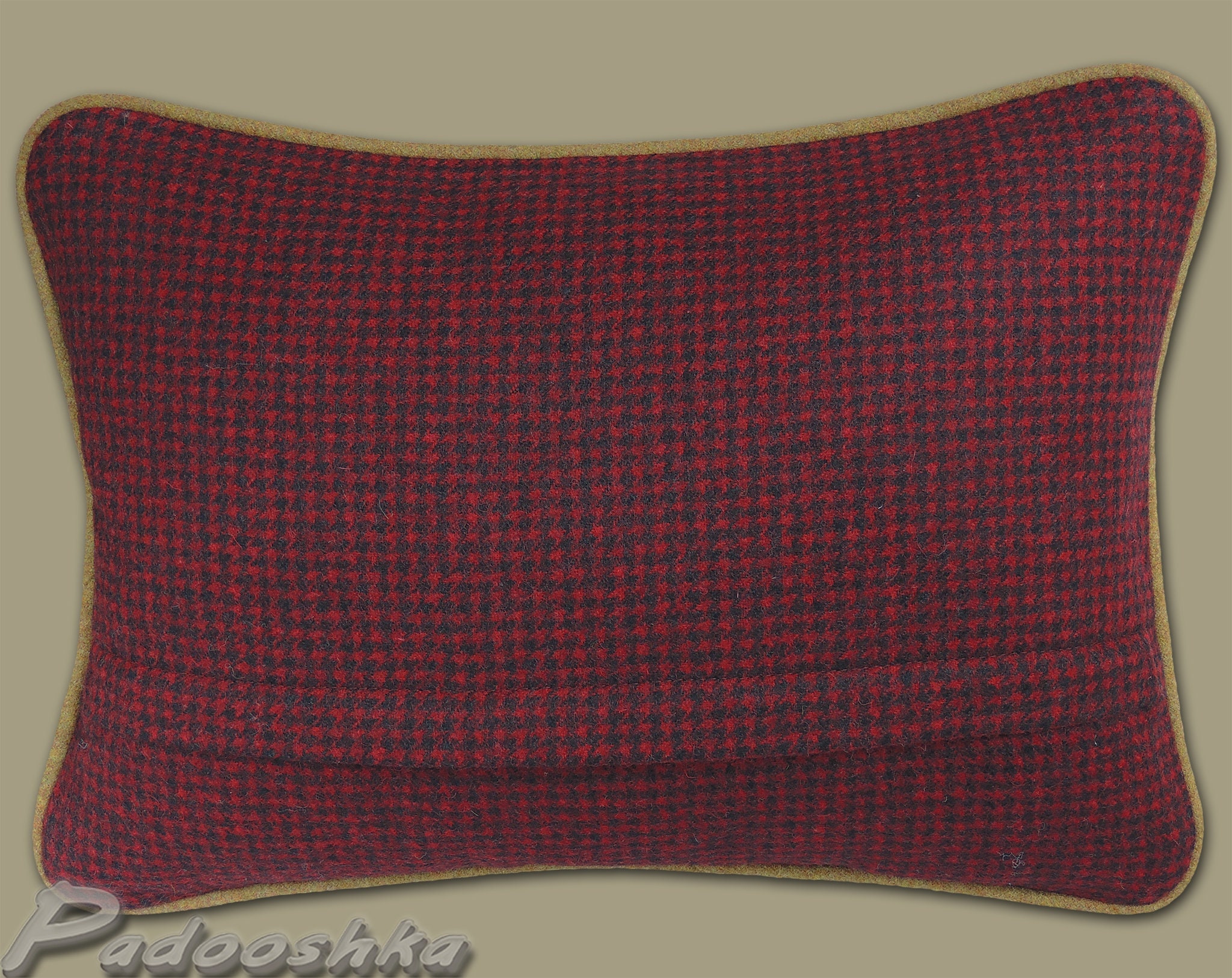 Coussin Décoratif Tartan Gallois Personnalisé "James" - Laine Et Lin - Cadeau Noël