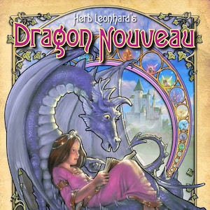 Dragon Nouveau COLORING Book, Fantasy , Adult coloring book of dragons, The Art of Herb Leonhard