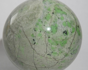 Jade mix sphere 55mm diameter hand made