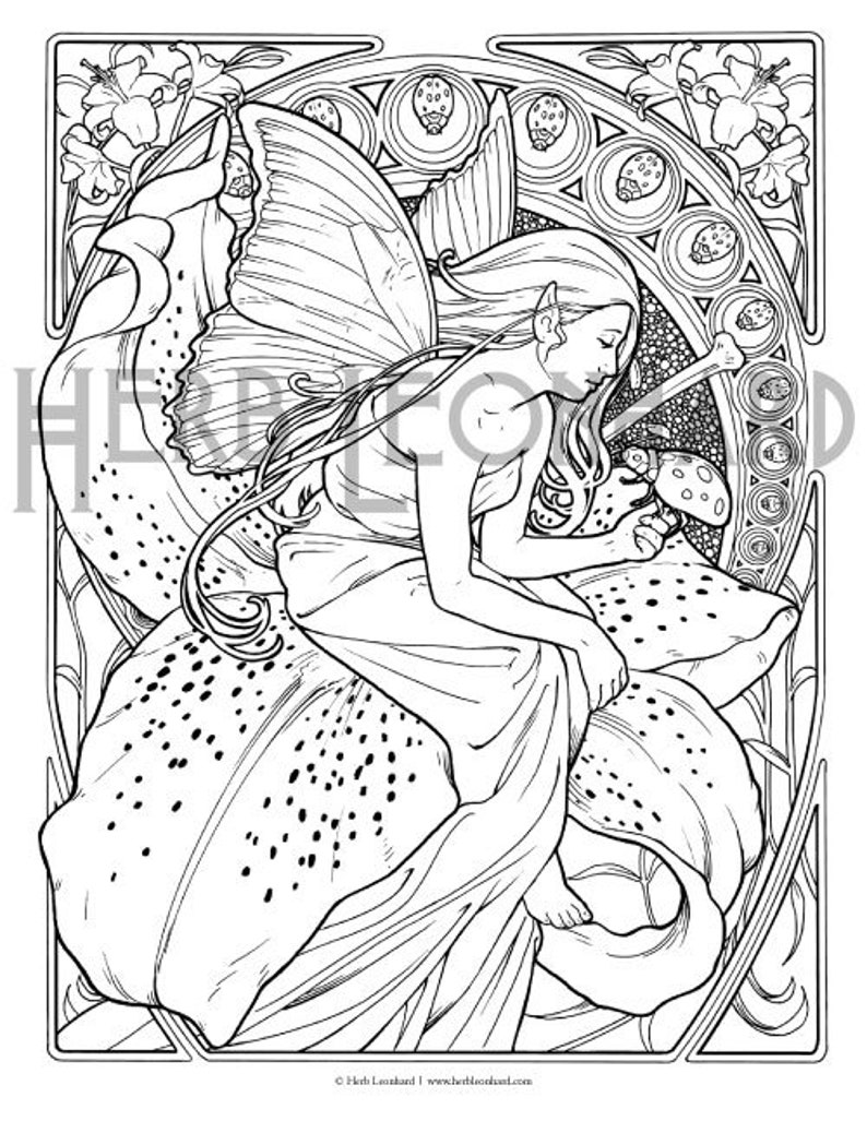Download Herb Leonhard Adult Coloring Page Fae Nouveau Coloring ...