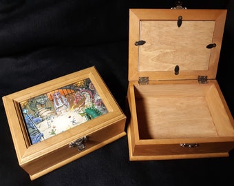 DRAGONS and DUNGEONS...and DRAGONS, wooden box, Gifts for Her