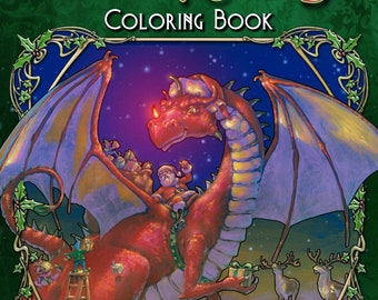Holiday Magic Coloring Book pdf edition, Herb Leonhard Adult Coloring Book, printable, Digital Coloring book, Instant PDF Download