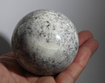 Washington Glacial Erratic sphere! 65mm, covered with tiny crystals...