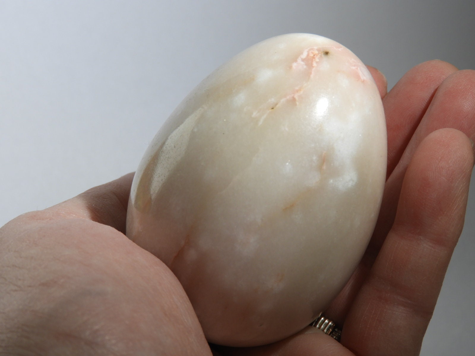 Agate Egg-amazing Pink Color 70mm Tall Hand Made 