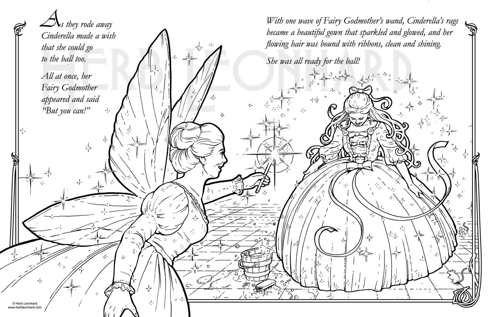 Cinderella Coloring Book Pdf Edition, Herb Leonhard Adult Coloring Book