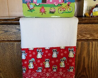 Mehl Sack Küche, Kindergarten oder Badezimmer Handtuch mit Weihnachten Waschbären Druck