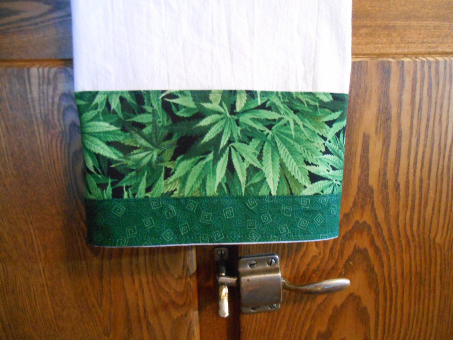 Flour Sack Dish Towel with Cannabis Print Etsy