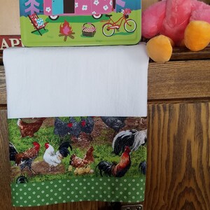 Mehl Sack Geschirrtuch mit Huhn-Druck
