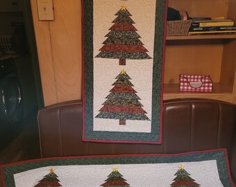Quilted  Christmas Trees Table Runner