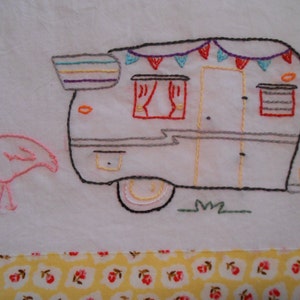 Vintage Shasta Trailer PDF Hand Embroidery Pattern--Instant Download